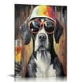 thumbnail image 1 of ARISTURING  Whimsical Puppies Painting Printed on Canvas Funny Dog Wall Art Abstract Animal Artwork for Kids Nursery and Home Decor, 1 of 4