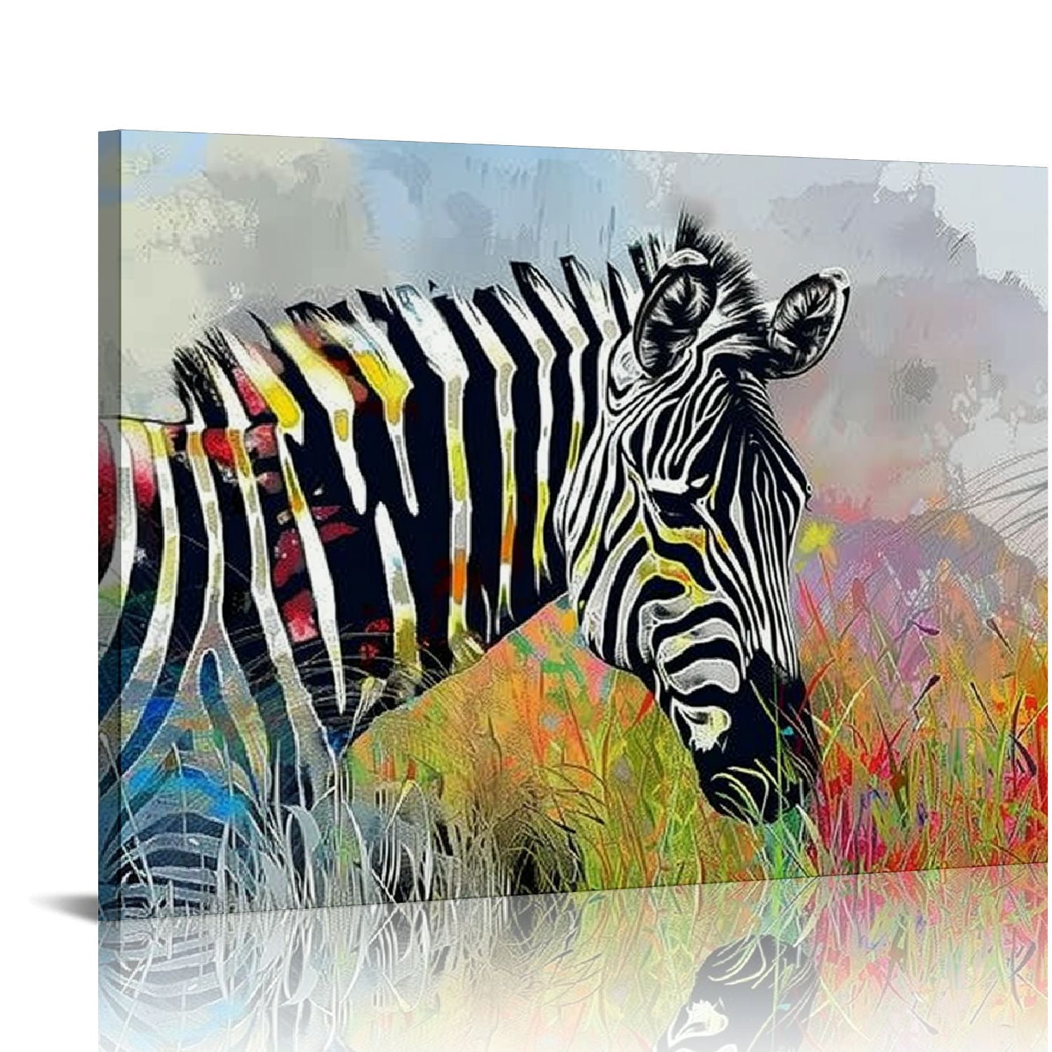 ARISTURING Wild Zebras Canvas Wall Art: Black and White Zebra Picture ...