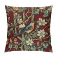 thumbnail image 1 of ARISTURING  William Morris Artist Tapestry Double Sided Square Throw Pillow Cover in Red Tree of Life Design, 1 of 5
