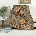 thumbnail image 1 of ARISTURING  William Morris Tulip and Willow Dusty Rose Blanket - Arts &amp; Crafts - Gift Throw Woven from Cotton, 1 of 6