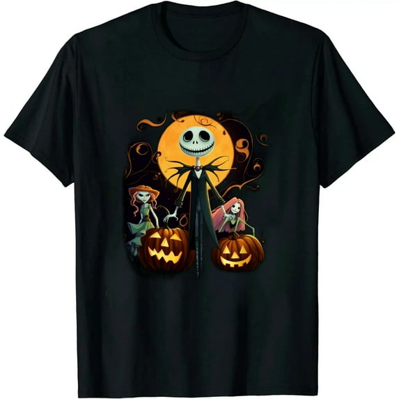 ARISTURING Womens The Nightmare Before Christmas All Together V-Neck T-Shirt