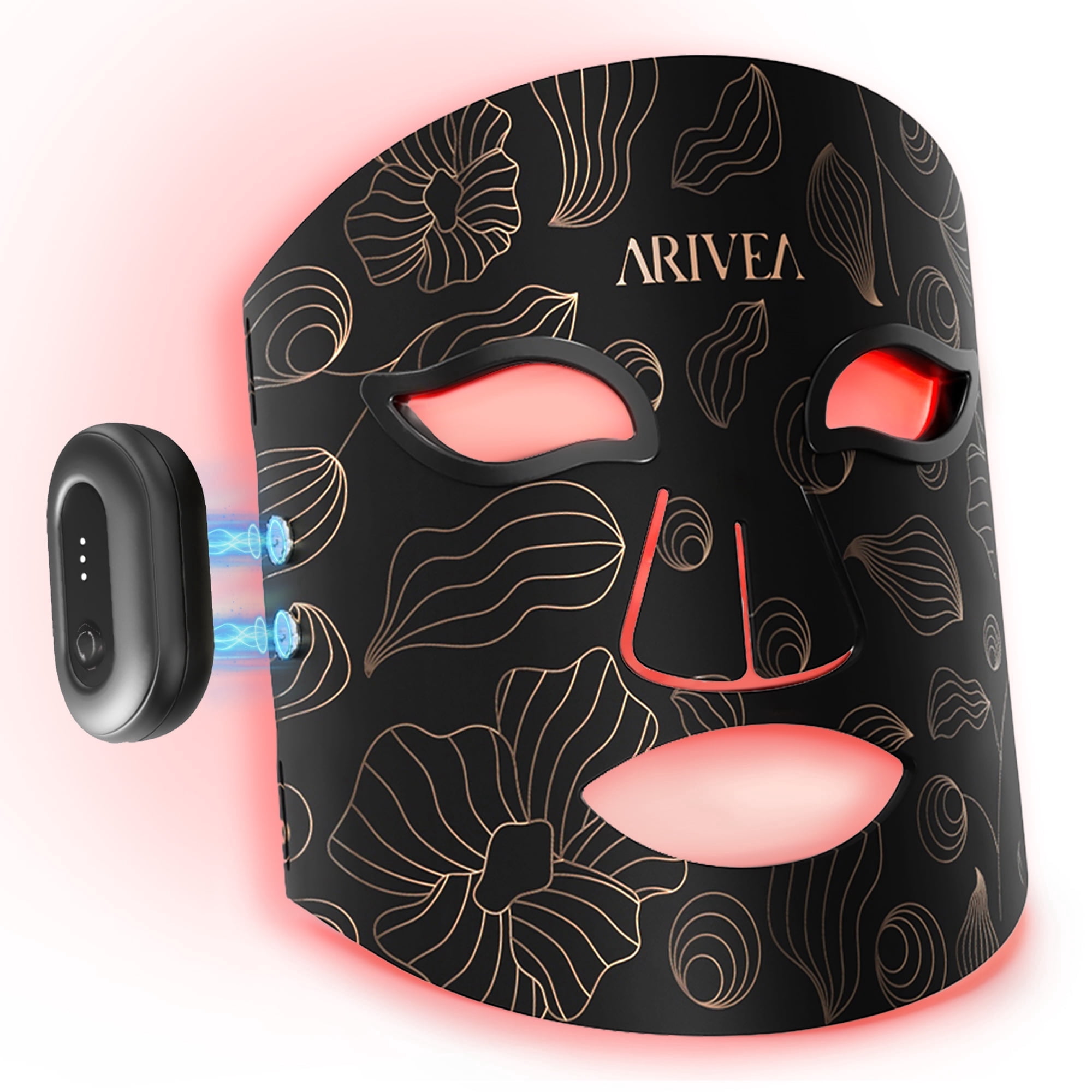 XSSNVV Red Light Therapy Face Mask, Wireless 4‑Modes LED Mask with