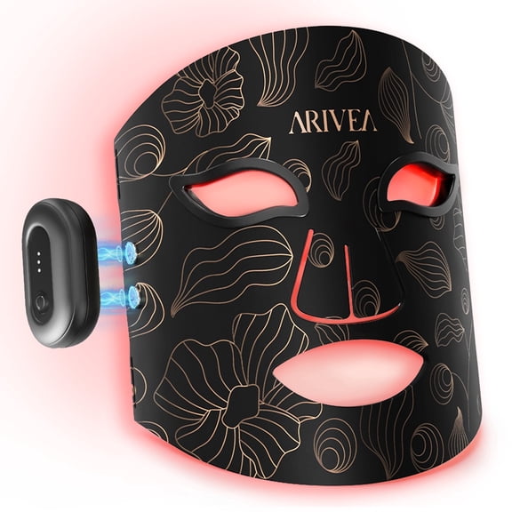 ARIVEA Red Light Therapy Mask for Face, Wireless LED Face Mask with 272 LEDs, Red & Near Infrared NIR Light Therapy, Rechargeable Skincare Device