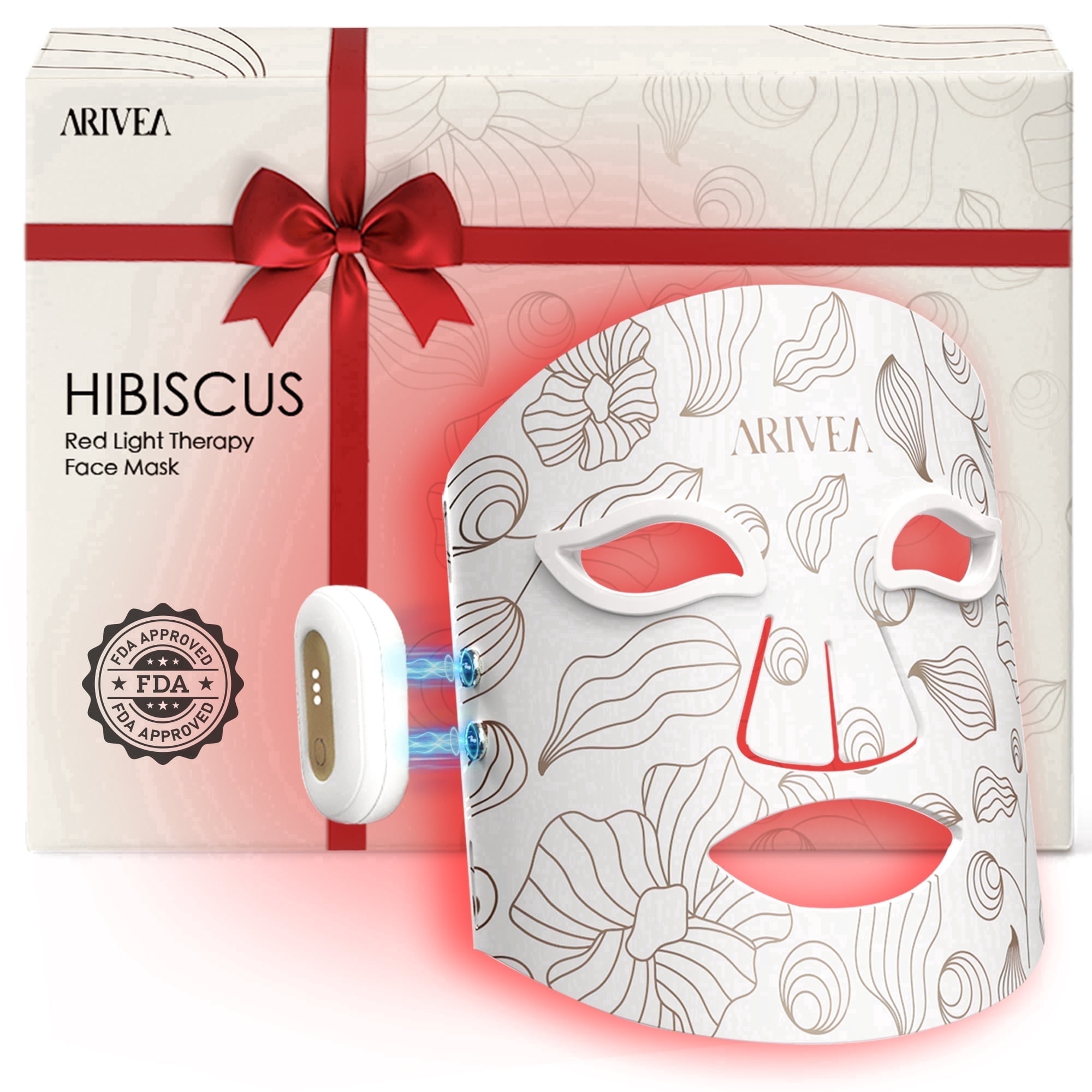 ARIVEA Red Light Therapy Face Mask, LED Light Therapy Mask with