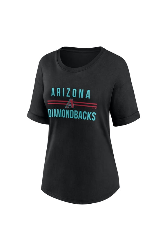 Women's Black Out Run Bi-Blend Rolled Cuff T-Shirt, Up to Size 3XL