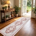 thumbnail image 1 of ARJINCUTE Boho Vintage Distressed Runner Rug Red 2'x8', Soft Machine Washable Foldable Non-Slip Carpet for Hallway Kitchen Entryway Bedroom Laundry, 1 of 9