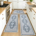 thumbnail image 1 of ARJINCUTE Non-Slip 3 Piece Ultra Soft Kitchen Rug Set, Machine Washable Comfort Floor Mats for Home Kitchen, Gray, 1 of 9