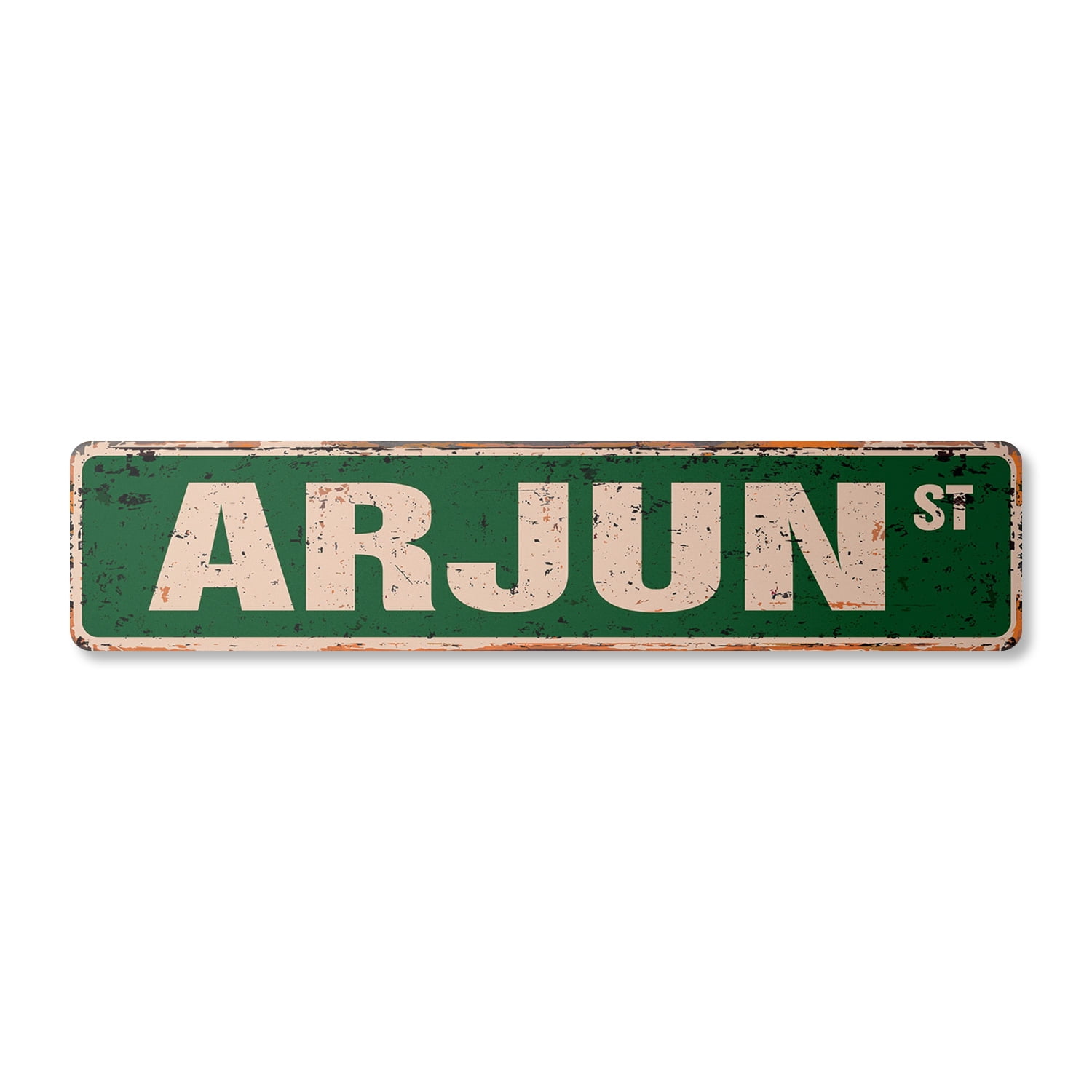 ARJUN Vintage Plastic Street Sign Childrens Name Room Sign | Indoor ...