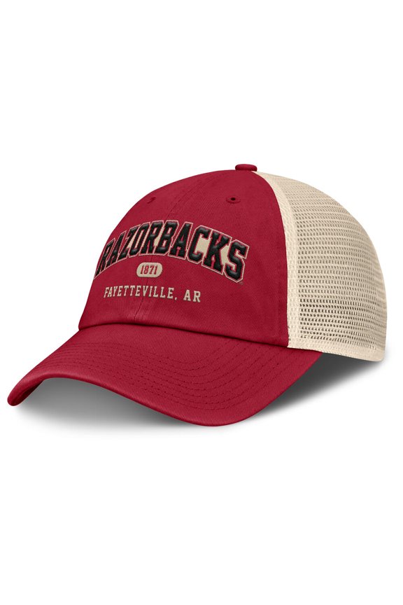 Unisex Cardinal Bryson Arch Unstructured Adjustable Trucker Hat, Up to Size 3XL