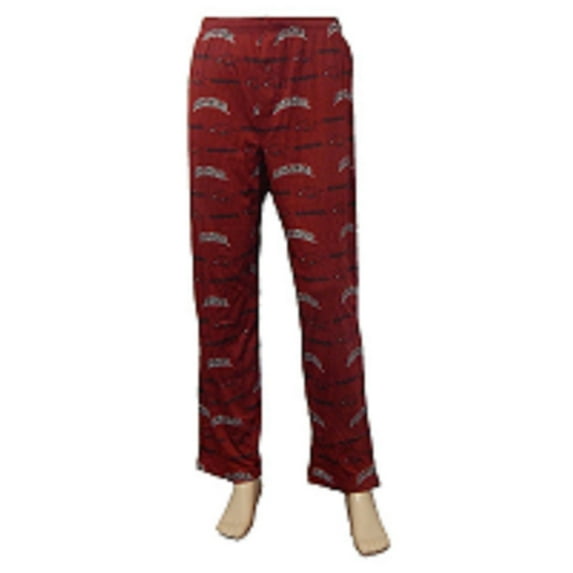 ARKANSAS RAZOR BACKS All-Over Dark Print Logo Adult Men Lounge Lounge Wear Pajama Sleep Pants (Size Small)