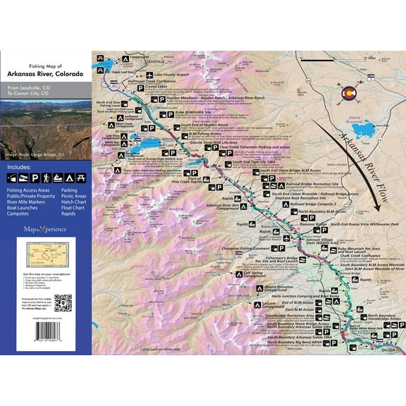 ARKANSAS RIVER, COLORADO GPS MAP