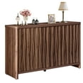 thumbnail image 1 of ARKANTOS 60" Sideboard Buffet Cabinet with 4 Ripple-Pattern Doors and Adjustable Shelves, Walunt, 1 of 9
