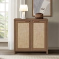 thumbnail image 1 of ARKANTOS Rattan Sideboard Buffet Cabinet with Doors and Adjustable Shelf, Walnut, 1 Piece, 1 of 11