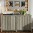 thumbnail image 1 of ARKANTOS Sideboard Buffet Cabinet with Fluted Panel Doors and Shelf, Gray Oak (Set of 2), 1 of 14