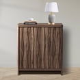 thumbnail image 1 of ARKANTOS Sideboards and Buffets Water Ripple Adjustable Shelf Push to Open Door Classic Walnut, 1 of 6