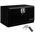 thumbnail image 1 of ARKSEN 30" Aluminum Truck Underbody Diamond Plate ToolBox w/ T-Handle Latch Durable Pickup Trailer Storage Organizer Tool Box Key Lock, Black, 1 of 7