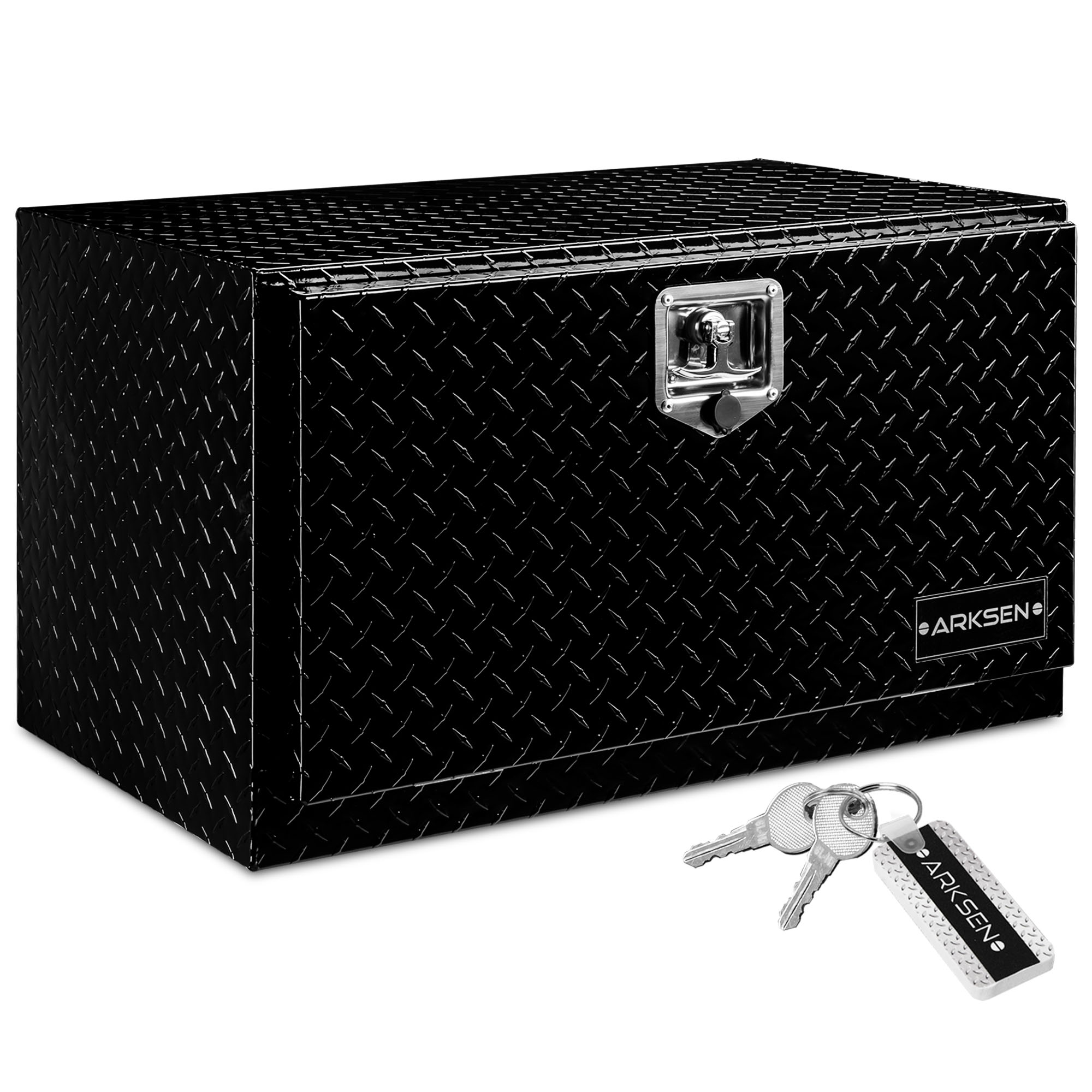 ARKSEN 30" Aluminum Truck Underbody Diamond Plate ToolBox w/ THandle