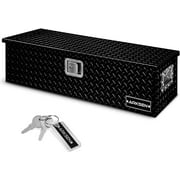 ARKSEN 39 inch Heavy Duty Aluminum Diamond Plate Tool Box, Truck Bed RV Trailer Toolbox Storage with Side Handle and Lock Keys