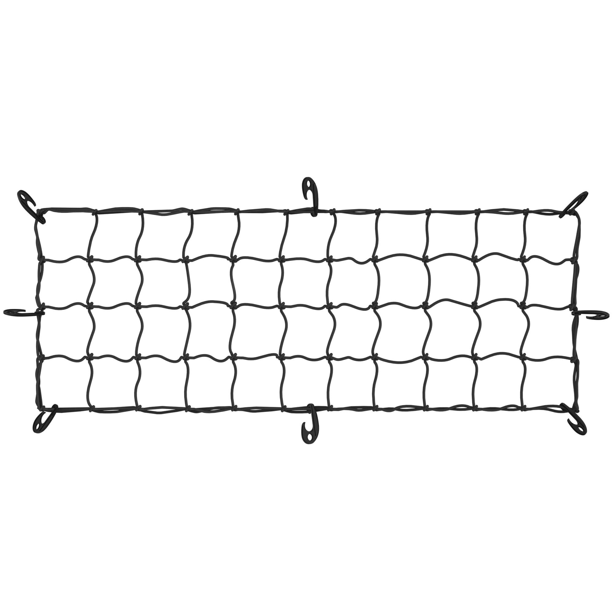 ARKSEN 51" x 19" Heavy Duty Tangle-Free Nylon Cargo Net(4.7" x 4.7" Mesh), Universal Bungee Net for Pickup, Trucks, SUV, Roof Racks, and Travel Luggage Racks