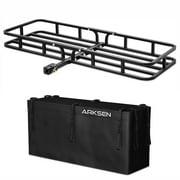 ARKSEN 53 x 19 Inch Heavy Duty Cargo Rack Carrier Luggage Basket with Waterproof Bag, Storage for SUV Pickup, Camping, Traveling, For 2/1.25" Receiver Hitch, 500 Lbs Capacity - Black