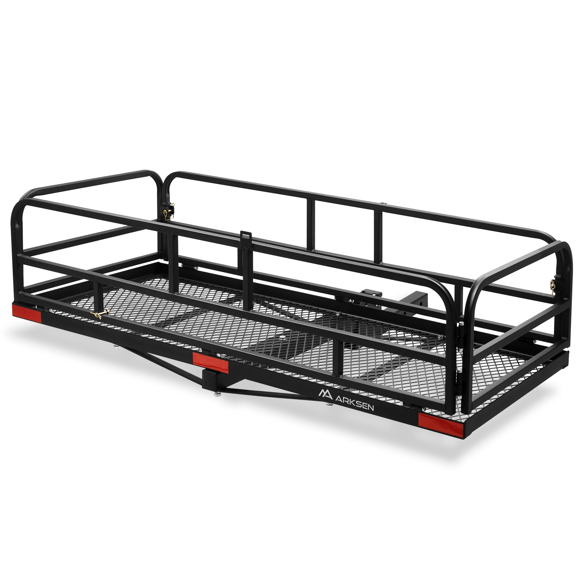 ARKSEN 60x24x14 Foldable Hauler Hitch Mounted Cargo Rack Trailer Car Rear Carrier for 2 Receiver 500 lbs Capacity Walmart