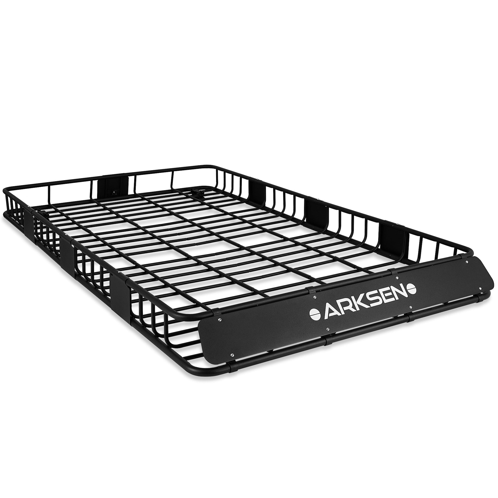ARKSEN 84" x 50" x 6" Perfect-Wide Roof Rack Cargo Basket 150 lb.  Capacity Full-size SUV Heavy Duty Roof Top Luggage Carrier, Black 