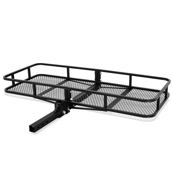 ARKSEN Folding Cargo Carrier 2" Receiver Hitch Mount (60" x 20" inch) 500LBS Capacity Camp Travel Fold Up SUV Camping