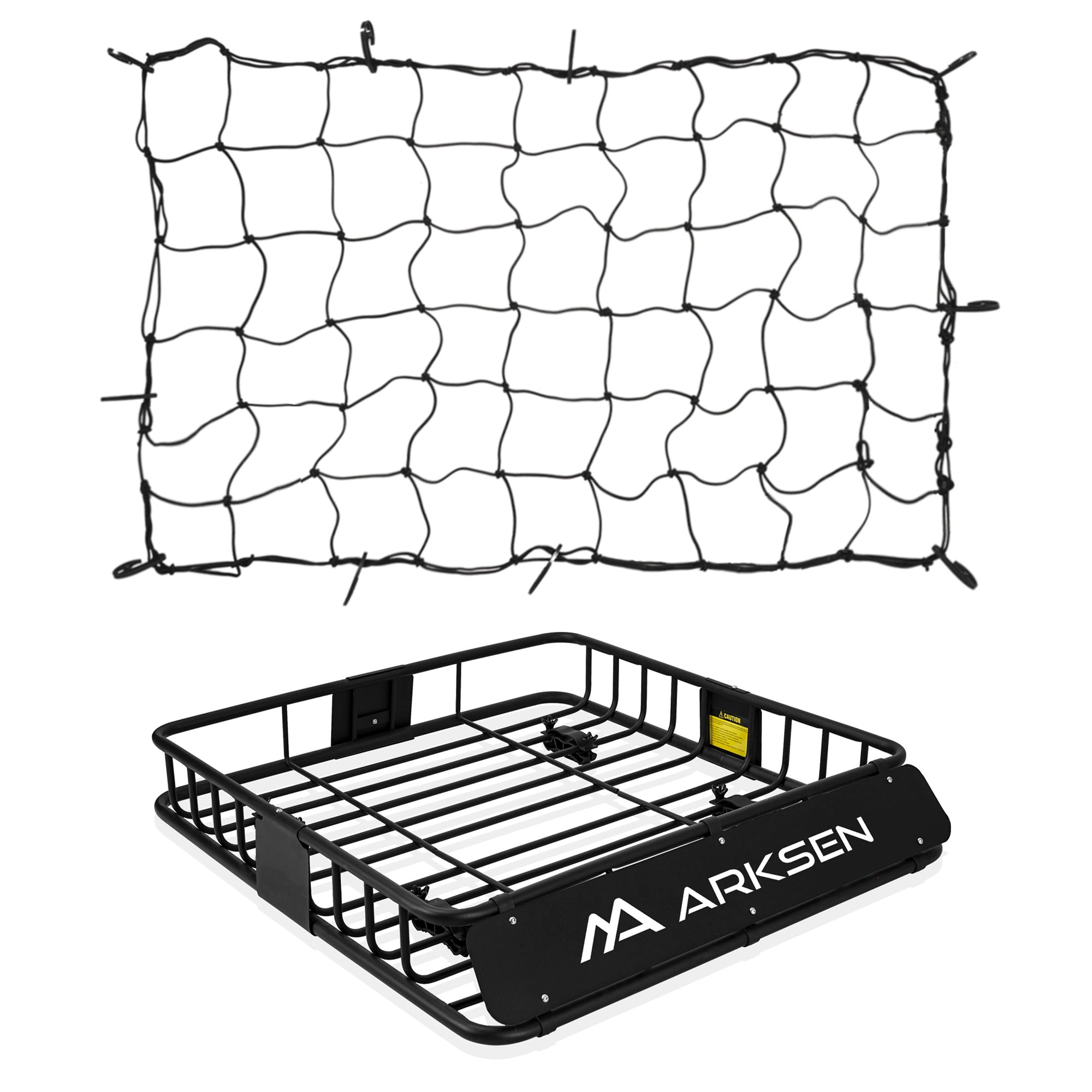 ARKSEN Heavy Duty 43"x 39"x 6" Universal Roof Rack With Cargo Net Top