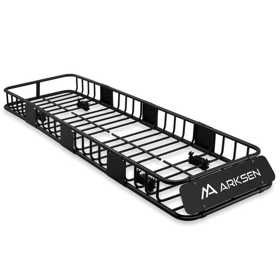ARKSEN 84"x23"x6" Long and Narrow Car Roof Rack Cargo Carrier Rooftop Basket, Heavy Duty Weather Resistant Luggage & Camping Gear Storage for Car, Truck or SUV Transport