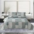 ARL HOME 3 Piece Queen/Full Floral Patchwork Quilt Set, Lightweight ...