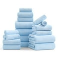 thumbnail image 1 of Beartech 18 Piece Bath Towel Set-6 Bath Sheet,6 Hand Towel,6 Washcloths Ultra Soft Microfiber Towels,Luxury Shower Towel,Quick-Dry & Highly Absorbent Bathroom Towels for Family,Hotel Spa-Blue, 1 of 8