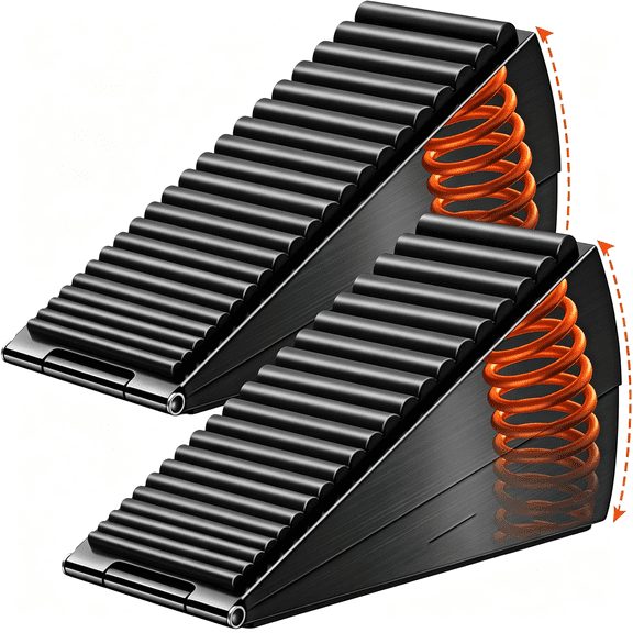 ARLAJO 2-Pack Strongest Large Door Stoppers Spring Heavy Duty, Door Stop Wedge 3 in Tall Door Stoppers Adjustable