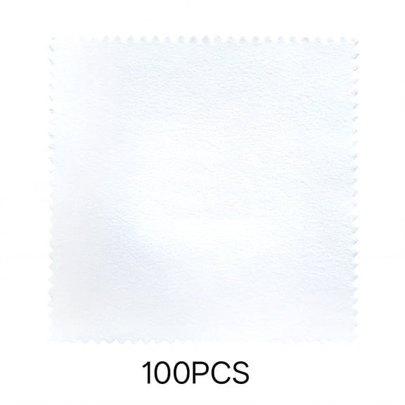 ARLAJO 2026 New 100Pcs Silver Polishing Cloth,Wet Dry Applicable Jewelry Polishing Cloth,Various Wiping Methods Polishing Cloth,White