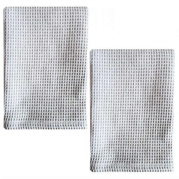 ARLAJO 2026 New 2Pcs Dish Towels for Kitchen Raised Grid Design Dusting Cloths Oil Retaining Structure Glass Cleaning Cloth Gray2 for Drying Cleaning Wiping Glass Dusting Kitchen Tasks