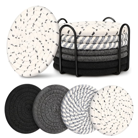 ARLAJO 2026 New 8 Pack Coaster Set Coasters for Drinks Coasters Set of 4 Colors for Coffee Table Decor Living Room Decor Home Decor Living Room Dining Table Centerpiece Decor Room Decor for Men