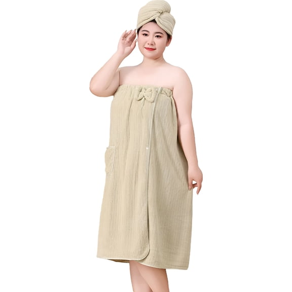 ARLAJO 2026 New Bath Towel Wrap Women Plus Size - Adjustable Soft Microfiber Shower After Body Wraps with Hair Drying Towel Absorbent&Quick Drying for Gym Shower,Beach,Spa,Sauna
