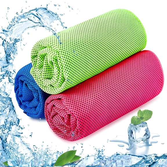 ARLAJO 2026 New Cooling Towel 4 Pack Instant Relief Microfiber Cool Towels Chilling Neck Wrap Ice Cold Rags/Scarf for Sports Gym Fitness Camping Cycling Hiking Workout Golf Travel30*90Cm