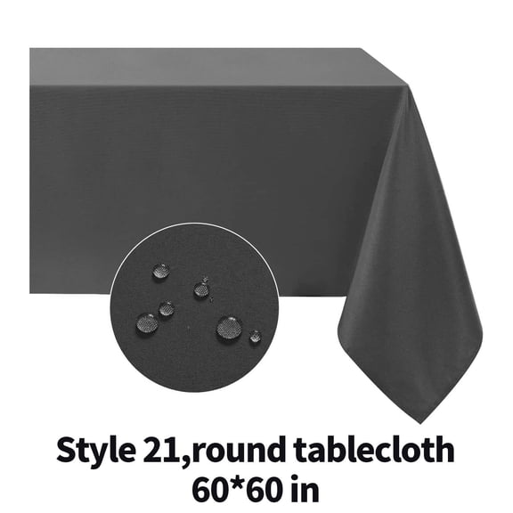 ARLAJO 2026 New Table Cloth Chic Modern Table Cloth Rectangle Table Non Slip Tablecloth for Special Events for Dining Party Banquets Celebrations Black 60*60Inch