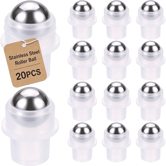 App Design Flow ARLAJO 20Pcs Essential Oil Roller Balls for Perfume Bottles Replacement ...