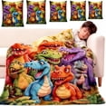 thumbnail image 1 of ARLAJO 3D Dinosaur Blanket for Boys - 50"X60" Cute Smiling Dinosaurs HD Digital Print Flannel,Soft Cozy Warm Lightweight Dino Blanket,All-Season Animal Theme for Boys Girls, 1 of 7