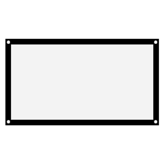 2 Inch Projector ARLAJO 40 inch Projector Screen 16:9 Portable Non Crease Soft White ...