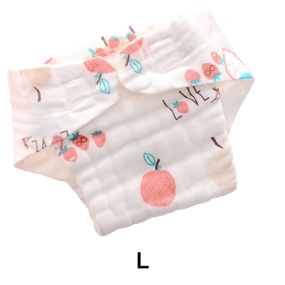 ARLAJO 5Pcs Baby Cloth Diapers, Soft Cotton Multipurpose Nappies with Waterproof Layer, Cartoon Print Infant Wraps for Home and Travel, Large