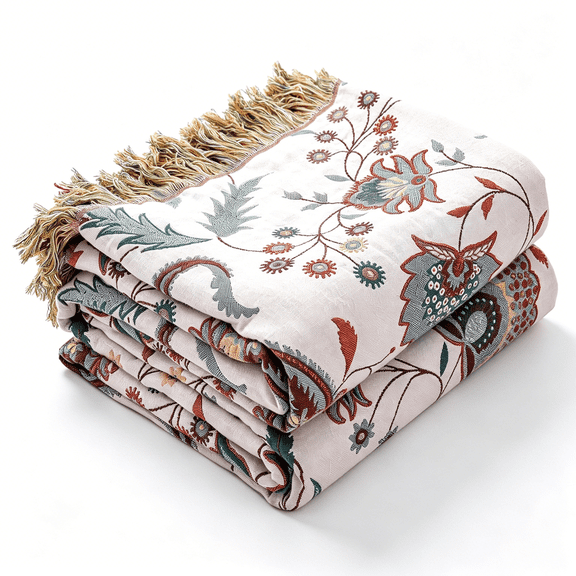 ARLAJO Boho Large Cotton Throw Blanket 80X90,Ultra Soft Rustic Quilt,Sofa Throw Cover with Tassels,Farmhouse Lightweight Woven Throw for Bed,Travel,Couch,Home Decor