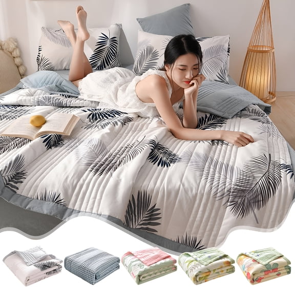 ARLAJO Cooling Comforter Queen Size Skin-Friendly and Keep Adults Cool on Warm Nights Cooling Comforter Hot Sleeper