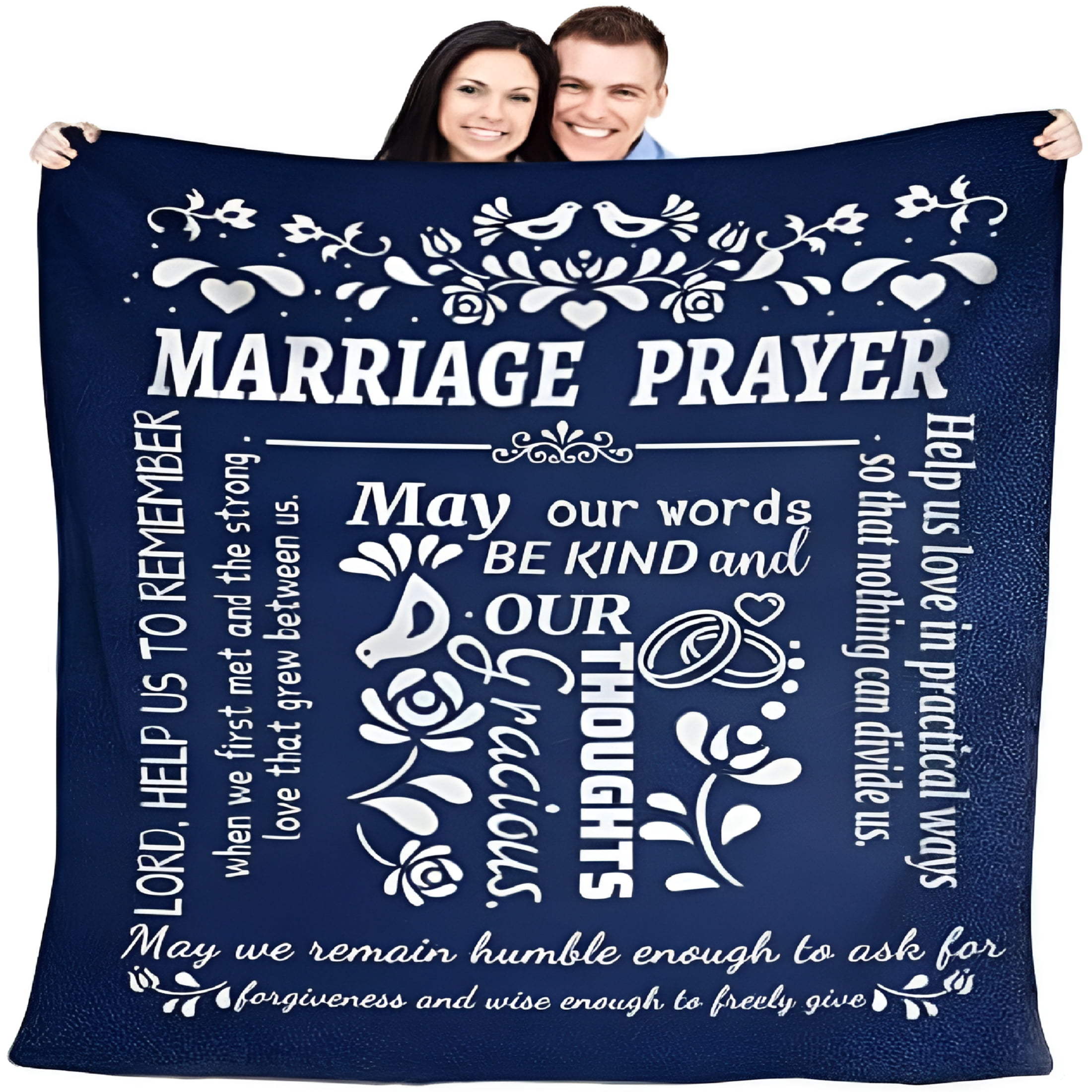 ARLAJO Marriage Prayer Blanket Wedding Gifts Anniversary Engagement Gifts for Couples Unique Bridal Shower Newlywed Gifts Wedding Registry Mr and Mrs Gifts for Wedding,Valentines