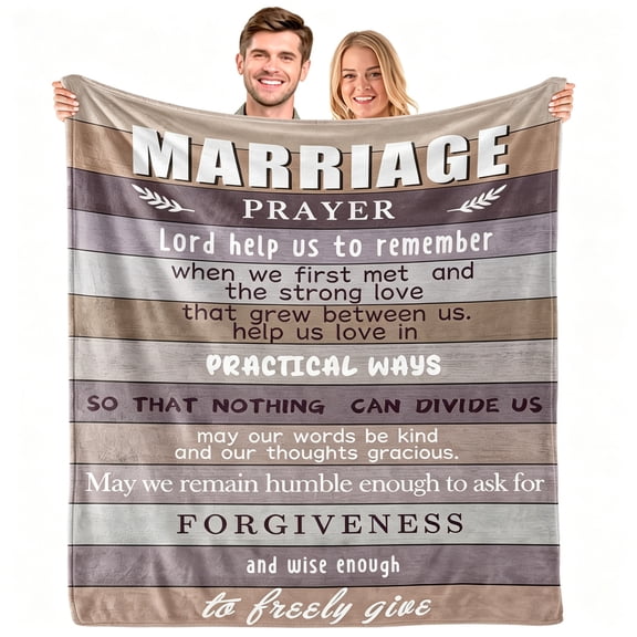ARLAJO Wedding Gifts for Couples, Bridal Shower Gifts for Bride, Wedding Gifts for Newlyweds, Marriage Prayer Wedding Gifts 60x50" Blankets
