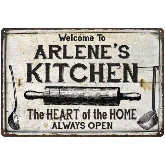 ARLENE'S Kitchen Farmhouse Sign Gift 8x12 Metal 208120033228