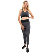 ARLETA SEAMLESS LEGGINGS & SPORTS BRA SET - BLACK