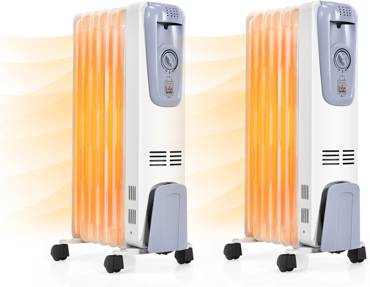 Aireplus 1500w Oil Filled Radiator Electric Heater ARLIME 1500W Oil Filled Radiator Heater, Electric Space Heater with