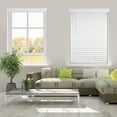 thumbnail image 1 of ARLO BLINDS Faux Wood Blind with Crown Valance - 24"W x 60"H, White, Cordless 2" Slat Horizontal Blind - for Kitchen, Bedroom, Living Room, Doors, 1 of 6